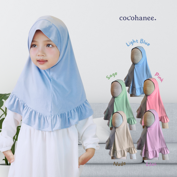 Cocohanee -  Hanee Ruffle Hijab - Jilbab Anak Instan