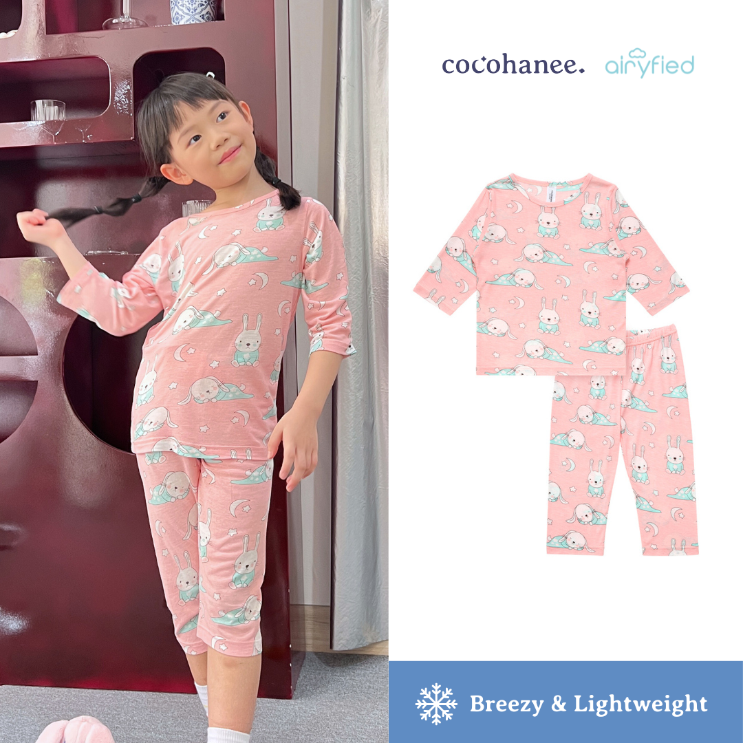 Cocohanee - Rabbit On Pajamas ⅞ Length Pajamas - Piyama Tidur Anak