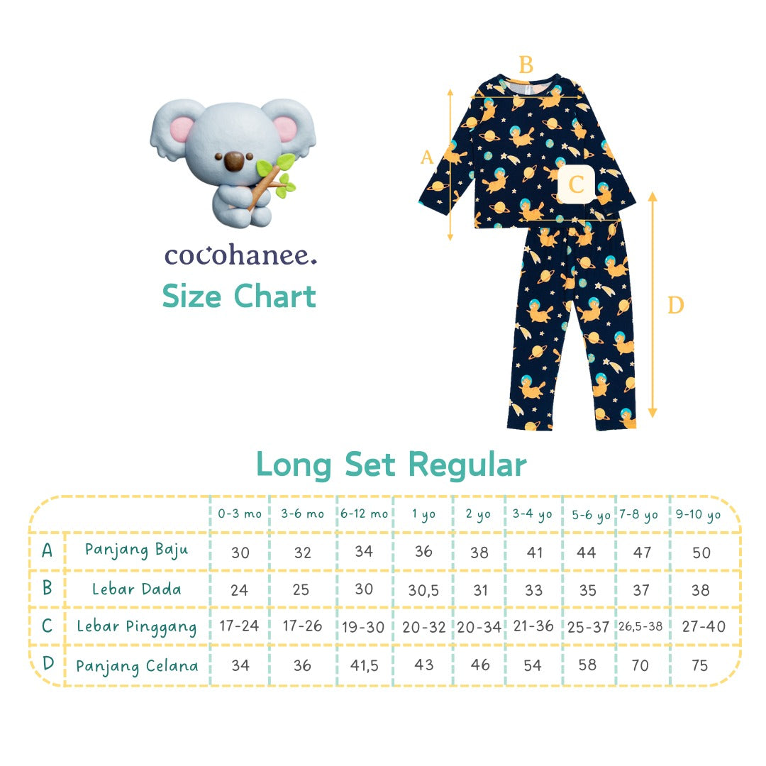 Cocohanee - Rabbit on Pajamas Long Pajamas - Piyama Tidur Anak