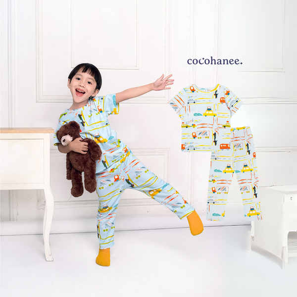 Cocohanee - Wheelscape Cozy Pajamas - Piyama Tidur Anak