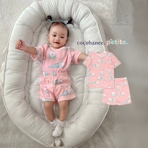 Cocohanee - Rabbit on Pajamas Baby Short Pajamas - Piyama Tidur Bayi