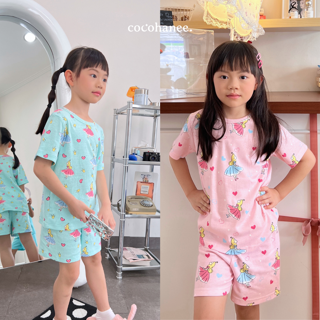 Cocohanee - Cinderelle Short Pajamas - Piyama Tidur Anak