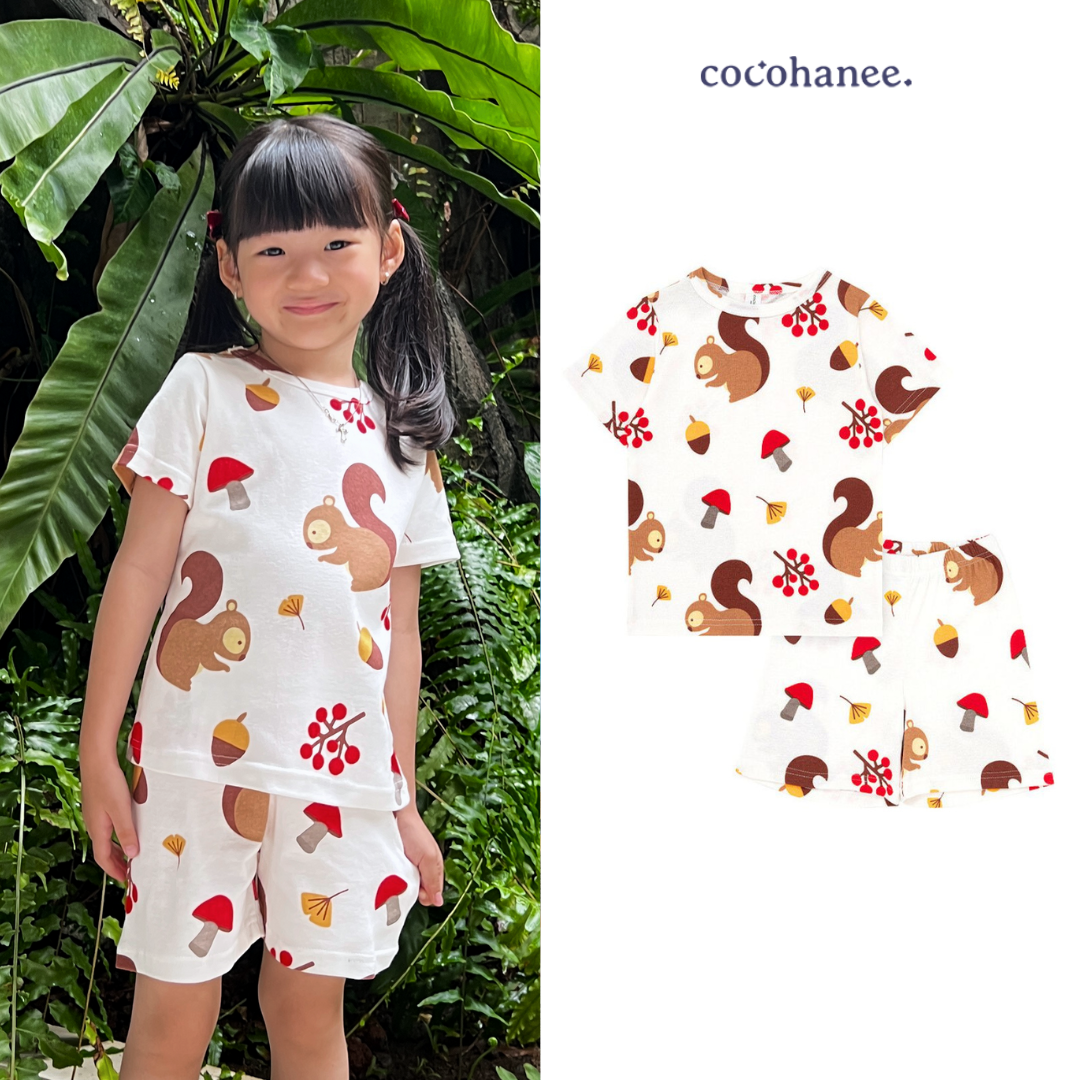 Cocohanee - Squirrel And Walnuts Short Pajamas