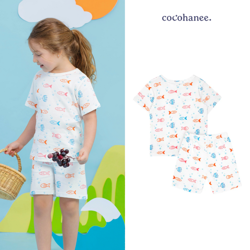 Cocohanee - Fish line Short Pajamas