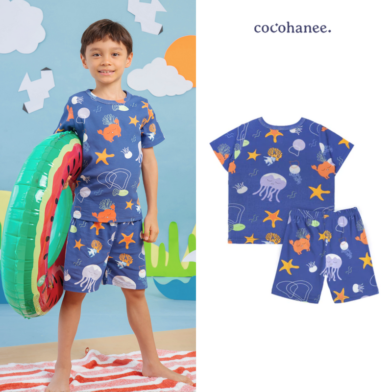 Cocohanee - Marine Blue Short Pajamas
