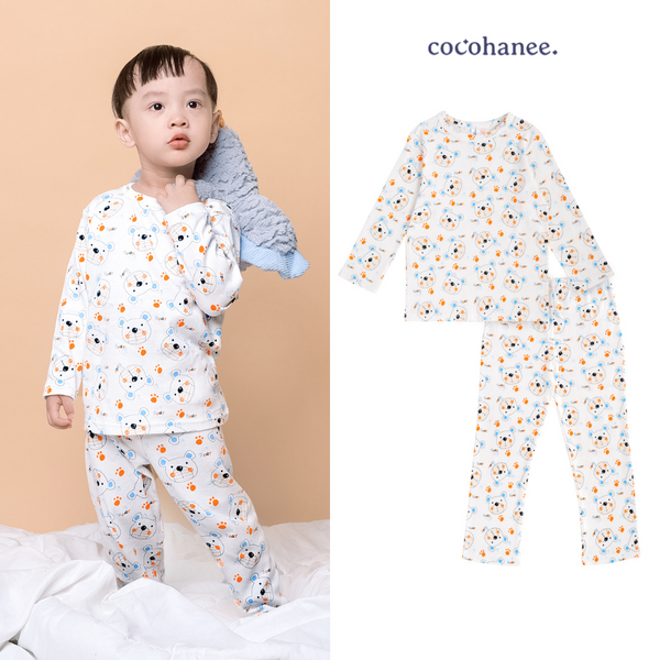 Cocohanee - Blue Bear Long Pajamas