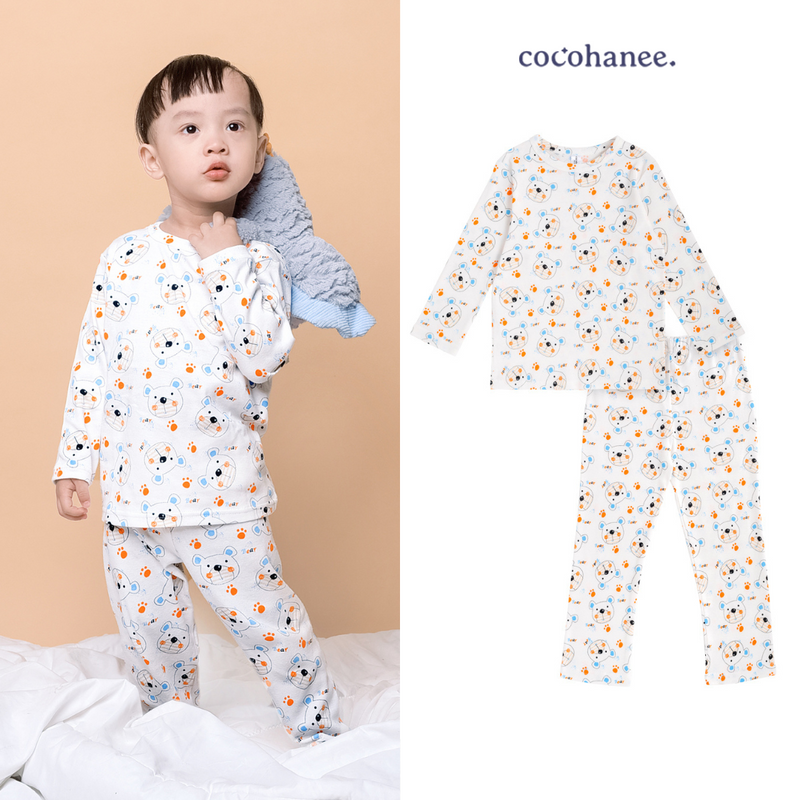 Cocohanee - Blue Bear Long Pajamas