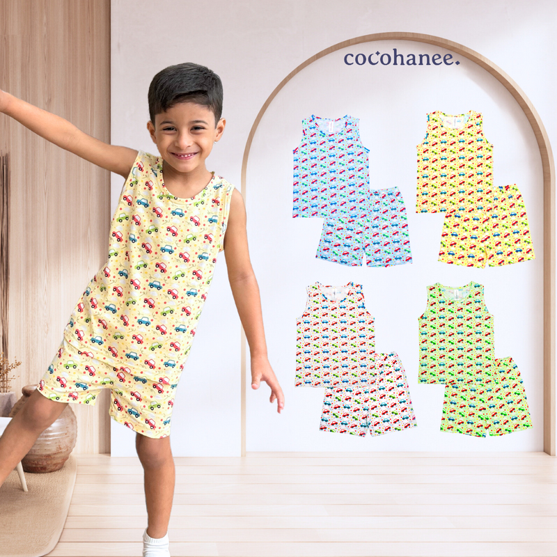 Cocohanee - Car Dots Sleeveless Set