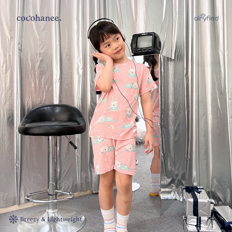 Cocohanee - Rabbit On Pajamas Short Pajamas - Piyama Tidur Anak