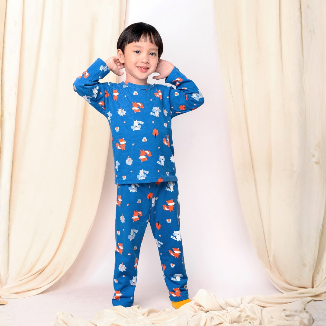 Cocohanee - Fox & Wolf Long Pajamas - Piyama Tidur Anak