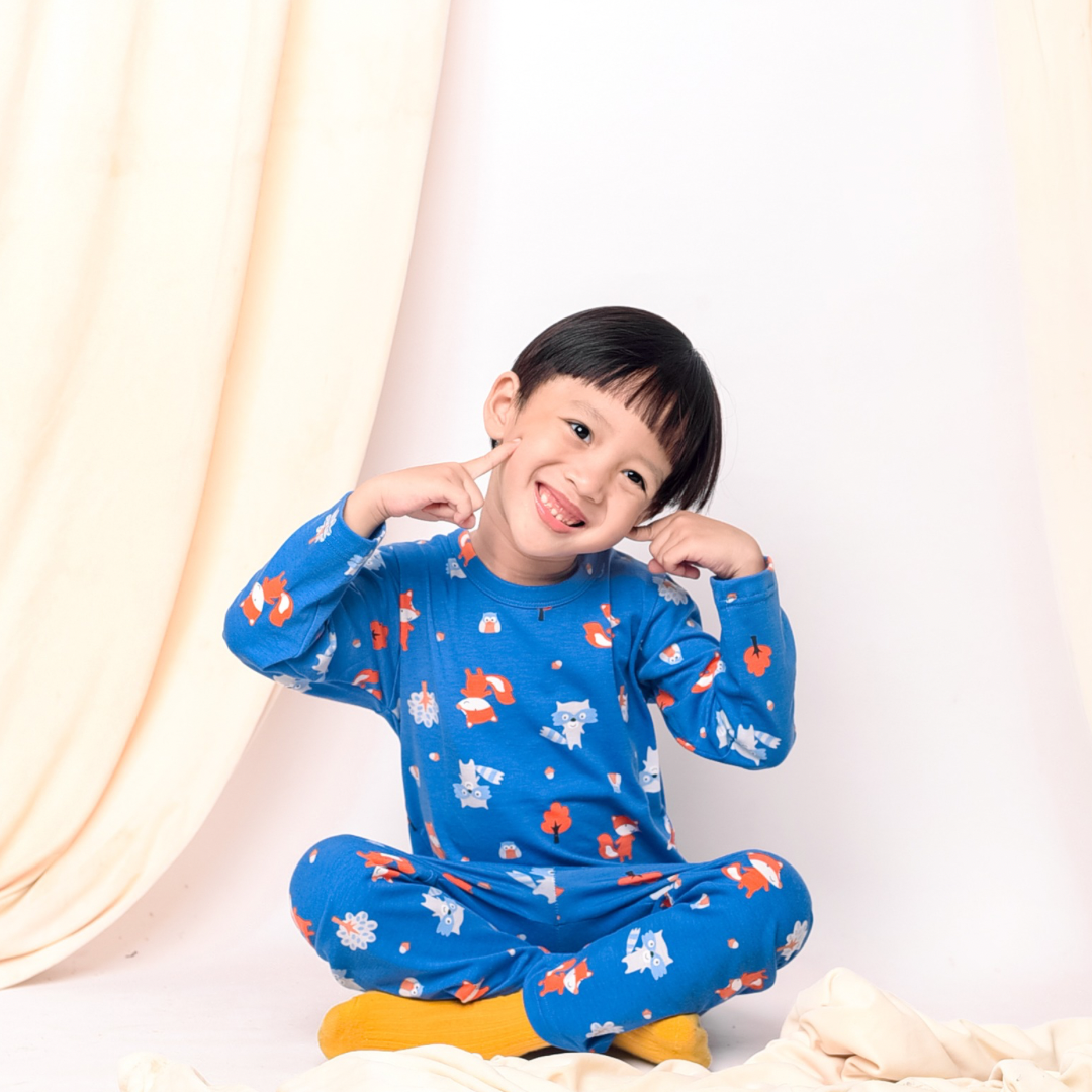 Cocohanee - Fox & Wolf Long Pajamas - Piyama Tidur Anak