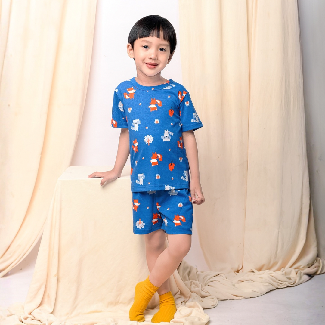 Cocohanee - Fox & Wolf Short Pajamas - Piyama Tidur Anak