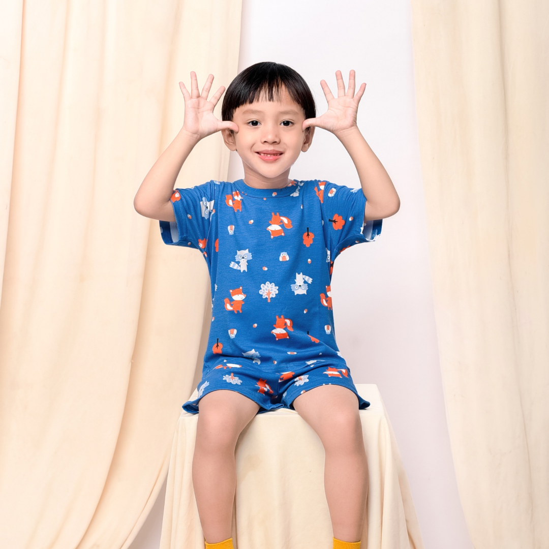 Cocohanee - Fox & Wolf Short Pajamas - Piyama Tidur Anak
