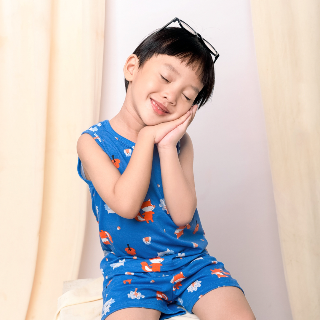 Cocohanee - Fox & Wolf Sleeveless Set - Setelan Anak Tanpa Lengan