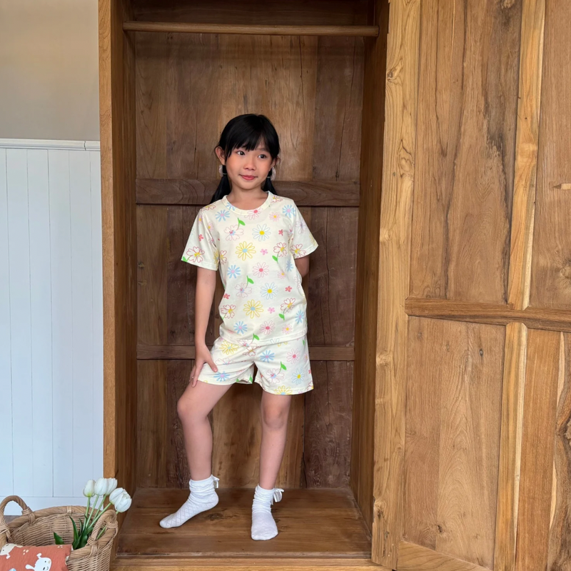 Blooming Flowers - Short Pajamas - Piyama Tidur Anak