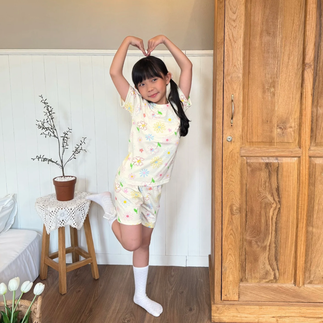 Blooming Flowers - Short Pajamas - Piyama Tidur Anak