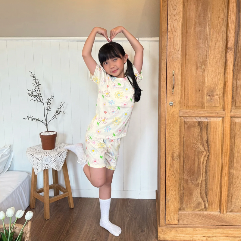Blooming Flowers - Short Pajamas - Piyama Tidur Anak