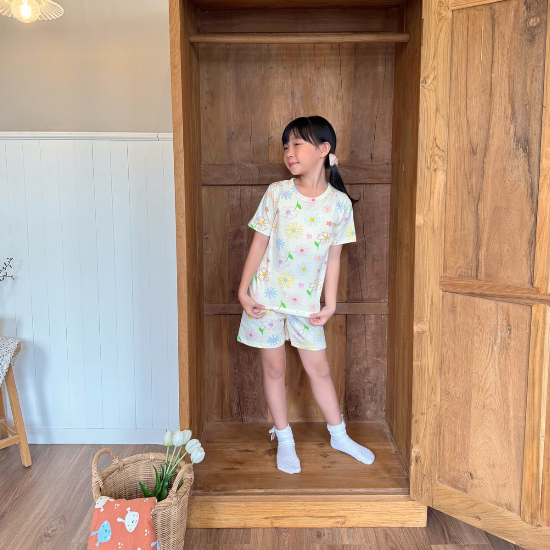 Blooming Flowers - Short Pajamas - Piyama Tidur Anak