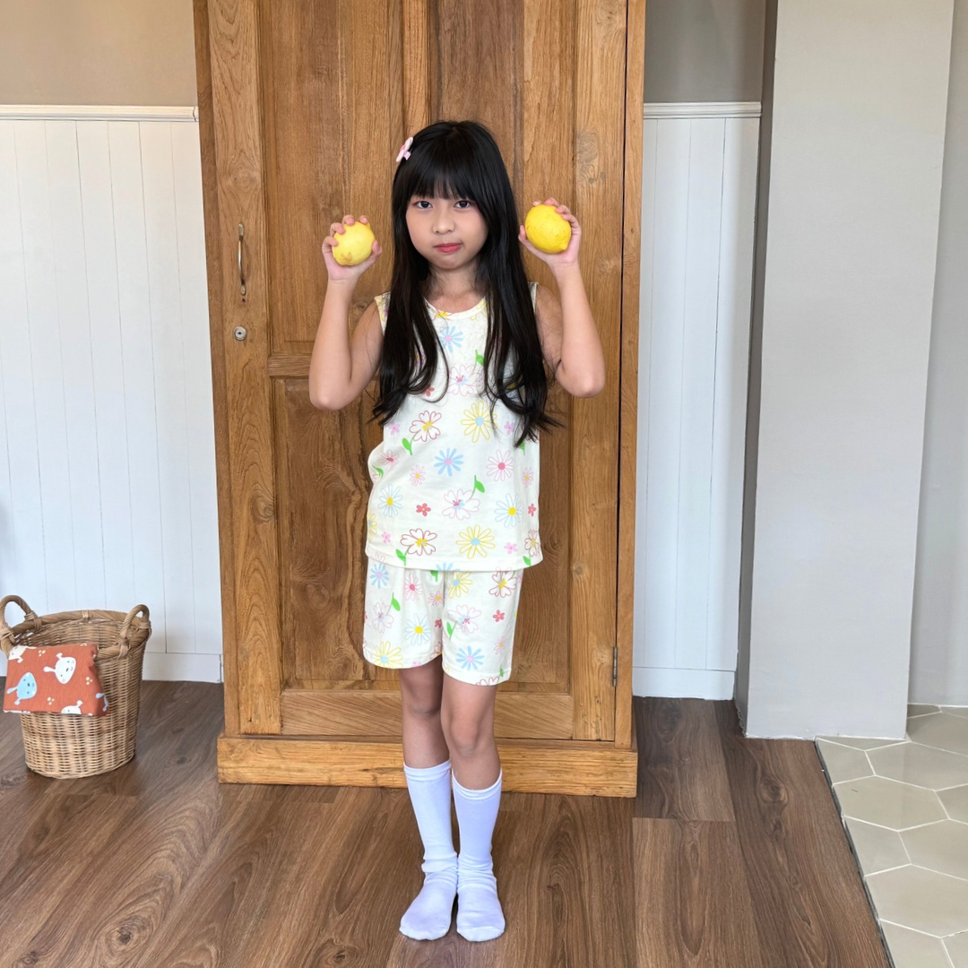Blooming Flowers - Sleeveless Set - Setelan Anak Tanpa Lengan