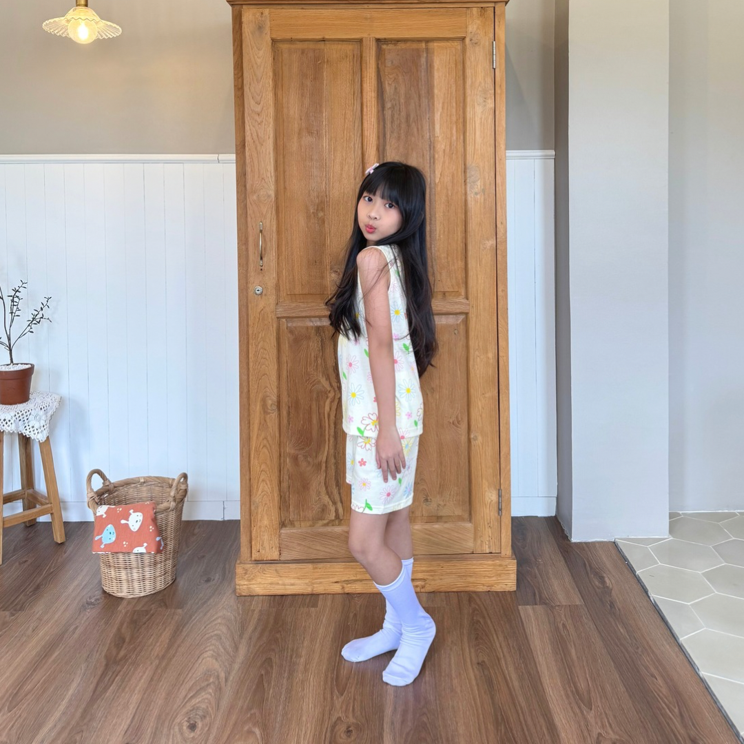 Blooming Flowers - Sleeveless Set - Setelan Anak Tanpa Lengan