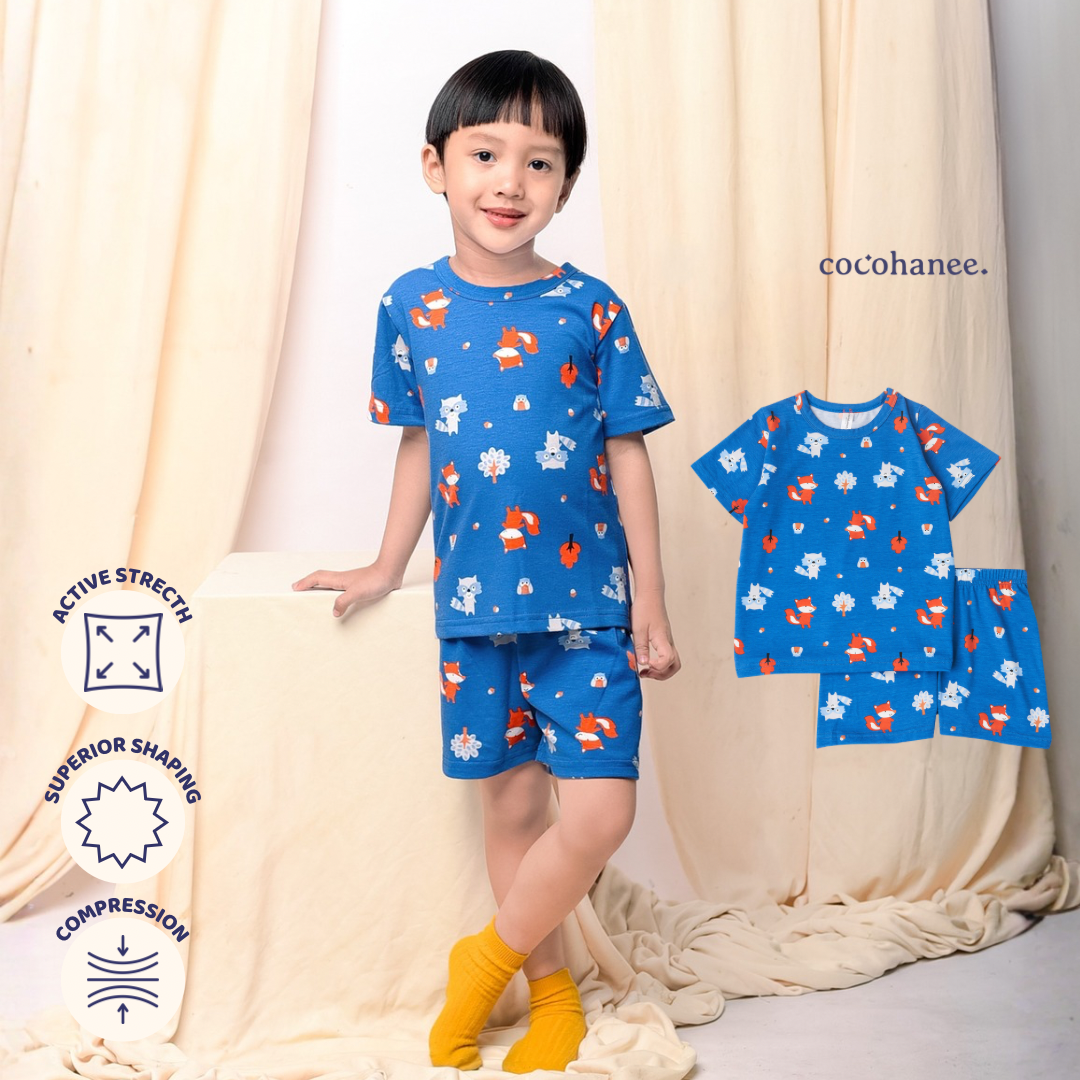 Cocohanee - Fox & Wolf Short Pajamas - Piyama Tidur Anak