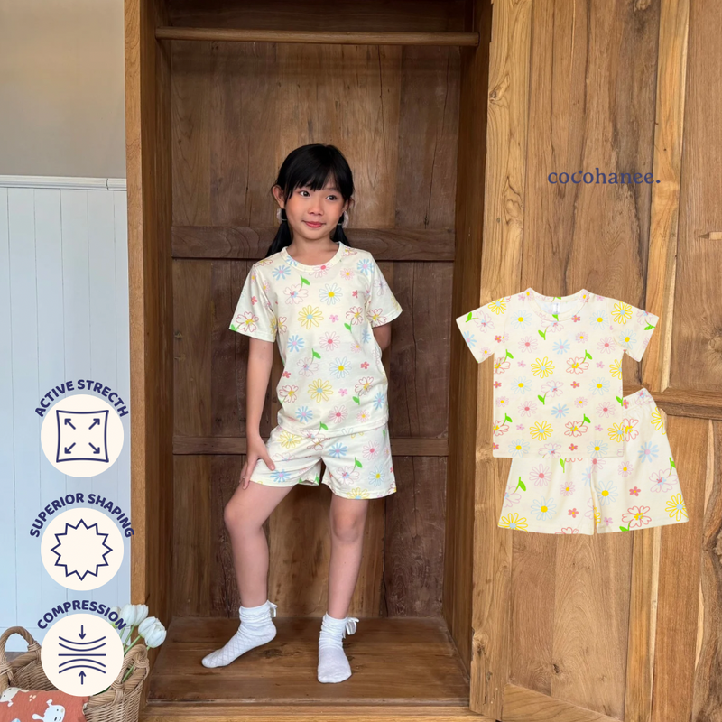 Blooming Flowers - Short Pajamas - Piyama Tidur Anak
