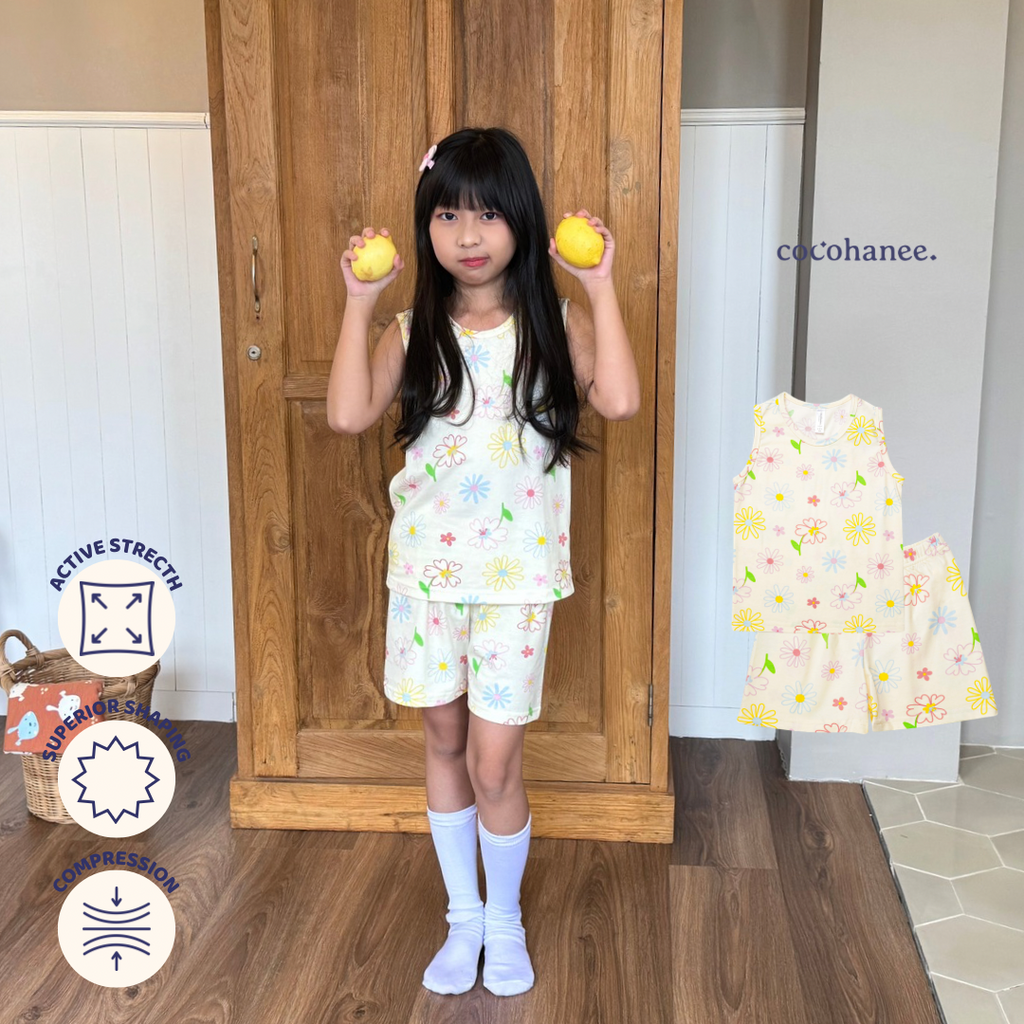 Blooming Flowers - Sleeveless Set - Setelan Anak Tanpa Lengan