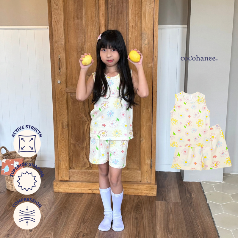 Blooming Flowers - Sleeveless Set - Setelan Anak Tanpa Lengan