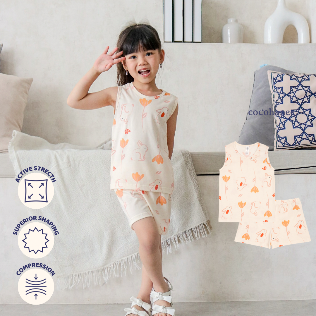 Bunny Petals - Sleeveless Set - Setelan Anak Tanpa Lengan