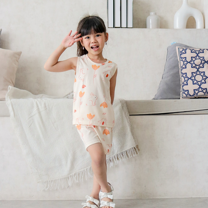 Bunny Petals - Sleeveless Set - Setelan Anak Tanpa Lengan
