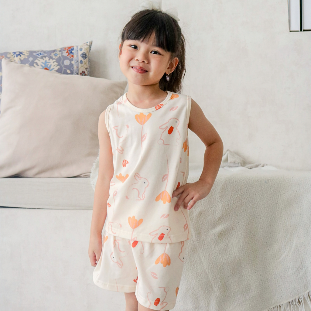 Bunny Petals - Sleeveless Set - Setelan Anak Tanpa Lengan