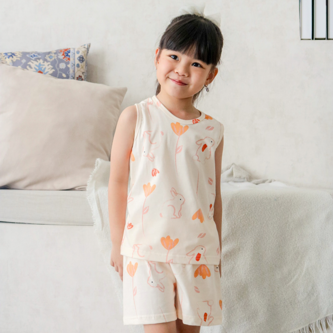 Bunny Petals - Sleeveless Set - Setelan Anak Tanpa Lengan