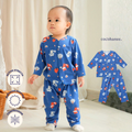 Cocohanee - Fox & Wolf Baby Long Button Down Pajamas - Piyama Bayi dengan Kancing Depan