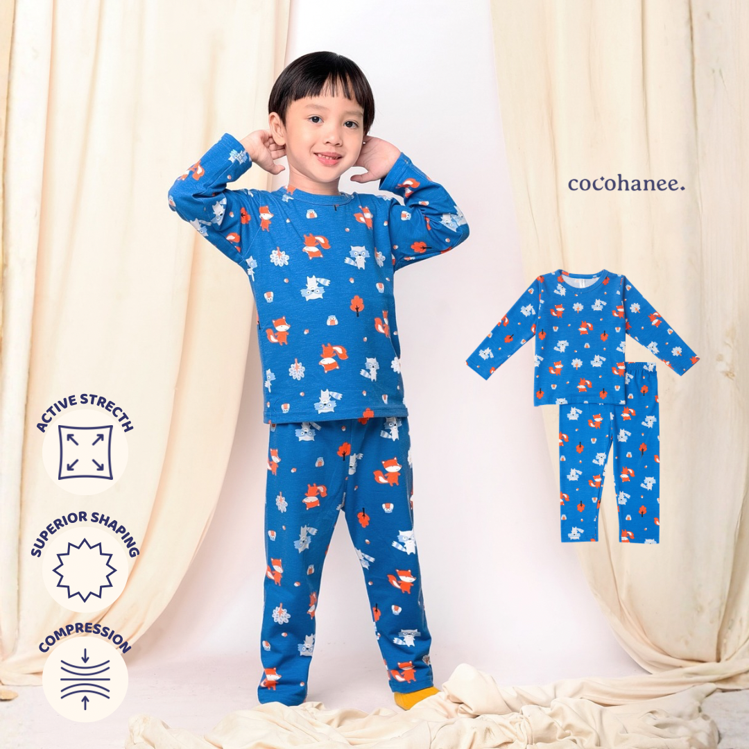 Cocohanee - Fox & Wolf Long Pajamas - Piyama Tidur Anak