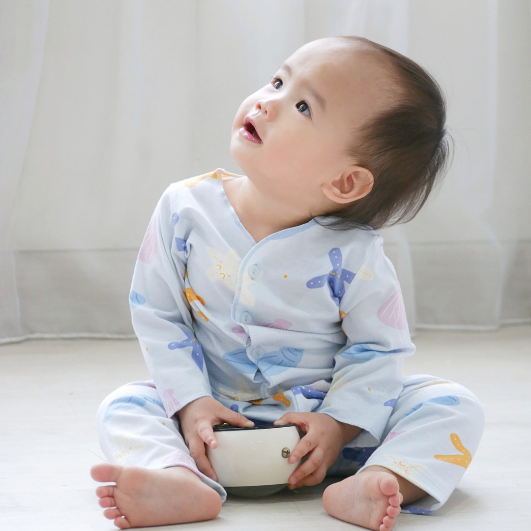 Starfish - Baby Long Button Down Pajamas - Piyama Bayi dengan Kancing Depan