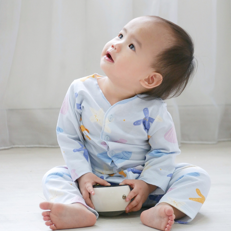 Starfish - Baby Long Button Down Pajamas - Piyama Bayi dengan Kancing Depan