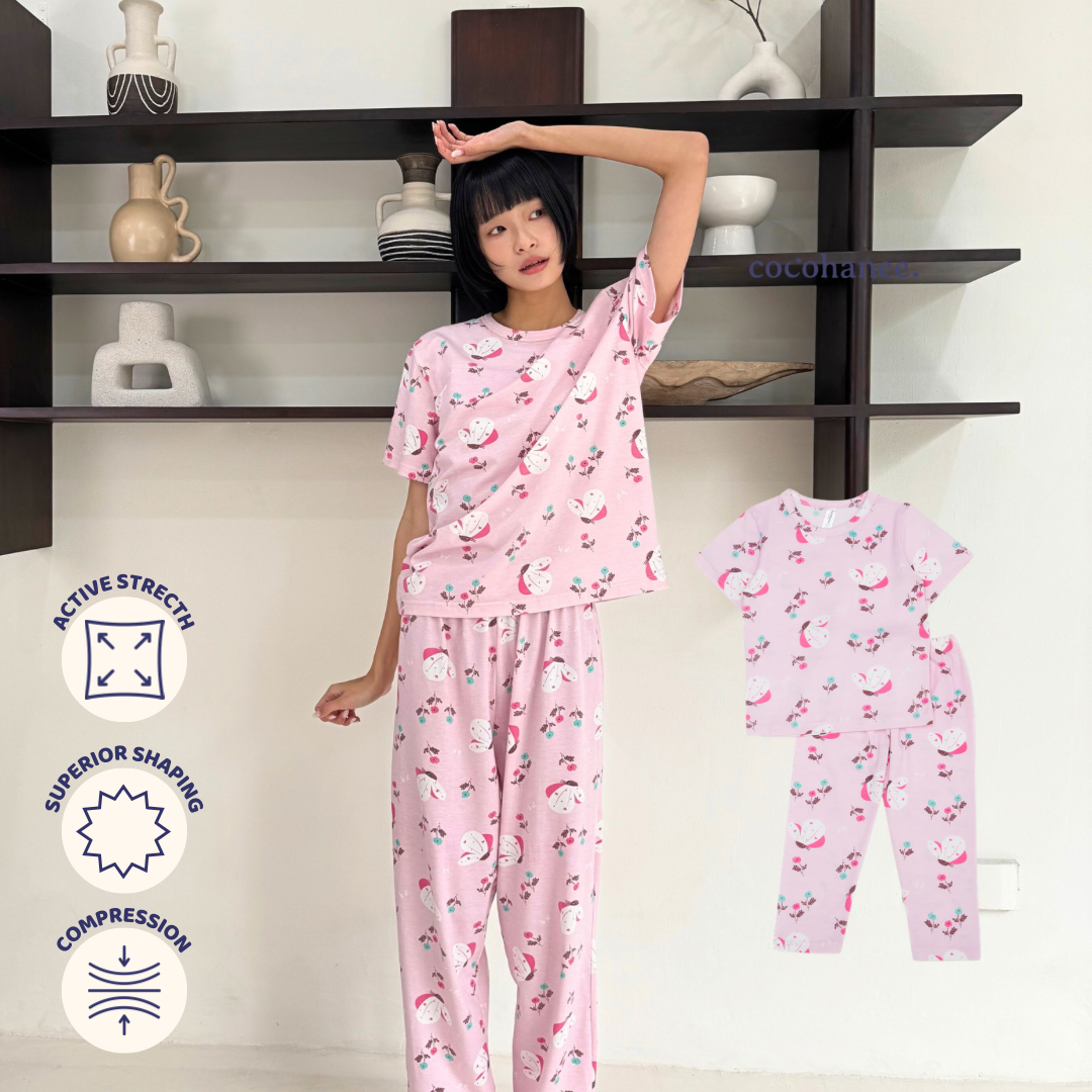 Cocohanee - Butterflies Adult Cozy Pajamas - Piyama Tidur Dewasa