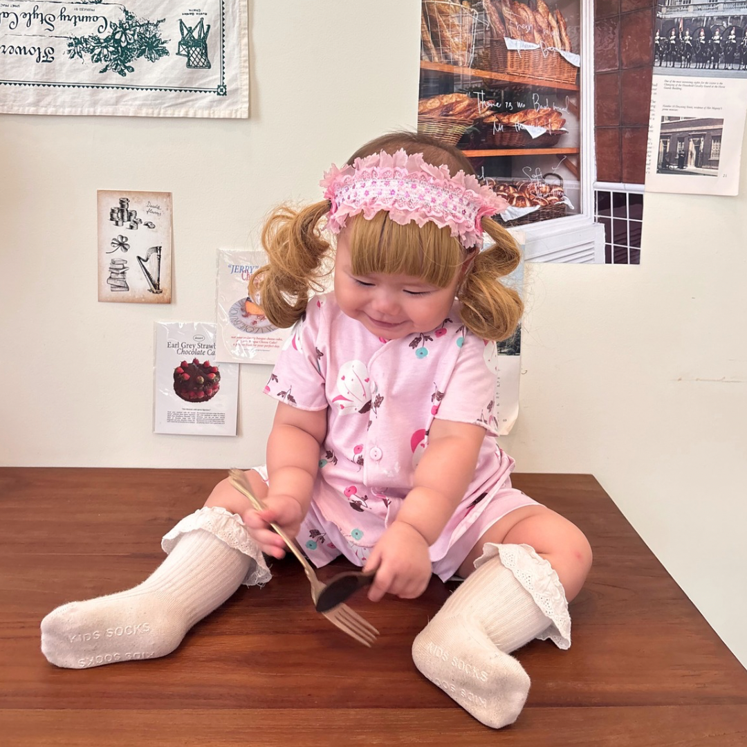 Cocohanee - Butterflies Baby Short Button Down Pajamas - Piyama Bayi dengan Kancing Depan