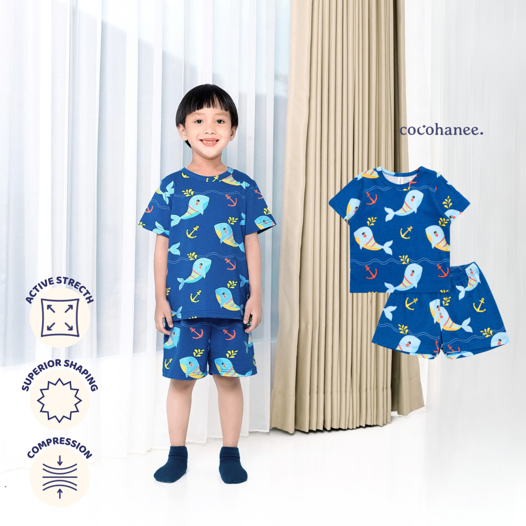 Shark Anchor - Short Pajamas - Piyama Tidur Anak