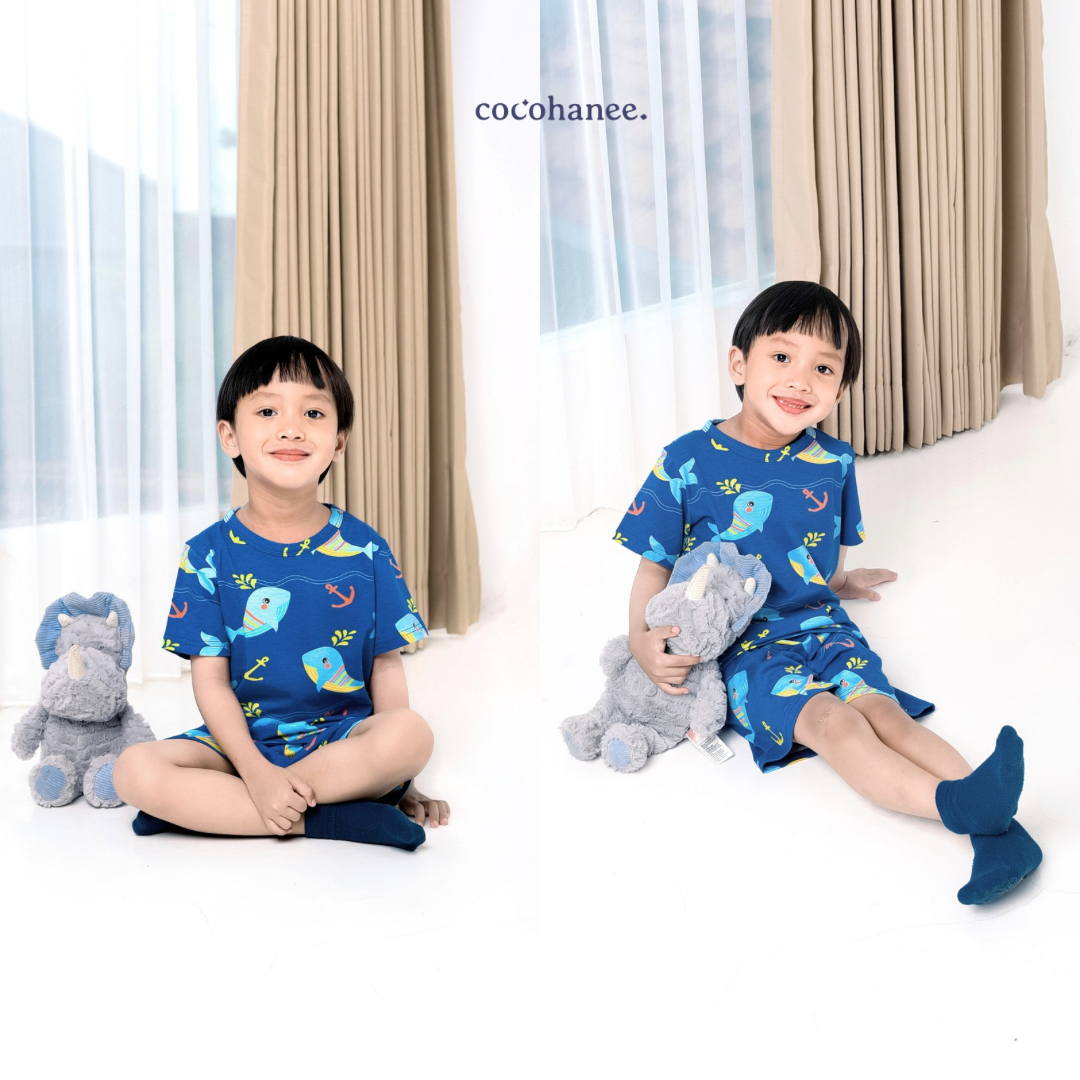 Shark Anchor - Short Pajamas - Piyama Tidur Anak