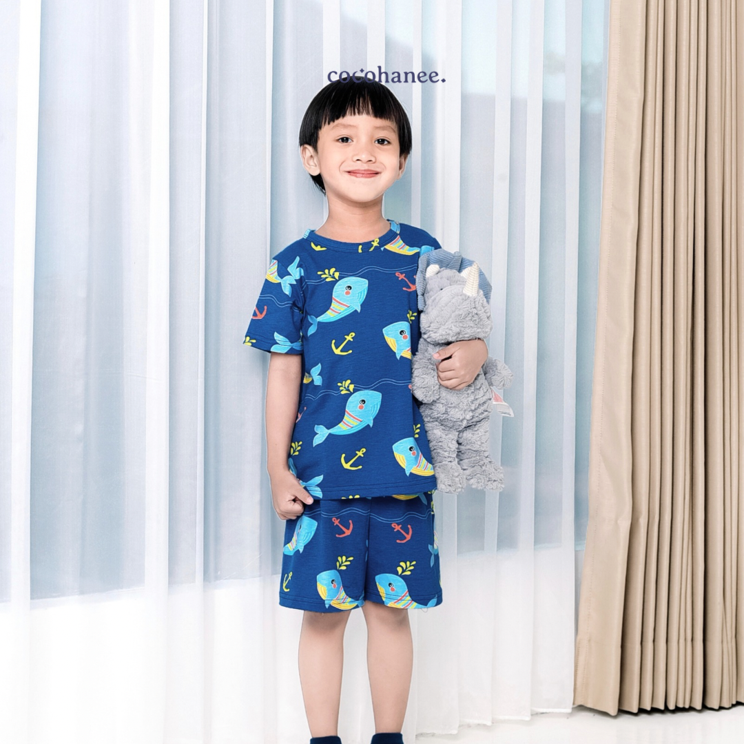 Shark Anchor - Short Pajamas - Piyama Tidur Anak