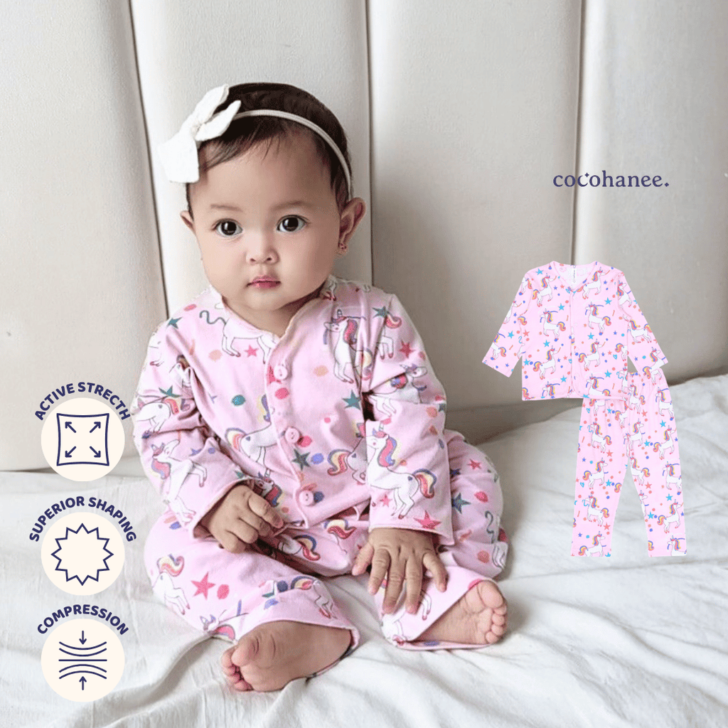 Unicorn World - Baby Long Button Down Pajamas - Piyama Bayi Motif Kancing Depan