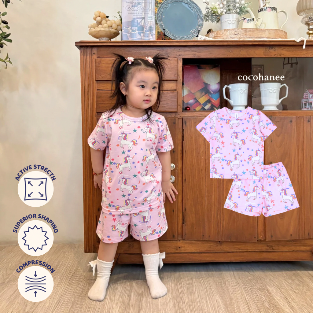 Unicorn World - Short Pajamas - Piyama Tidur Anak