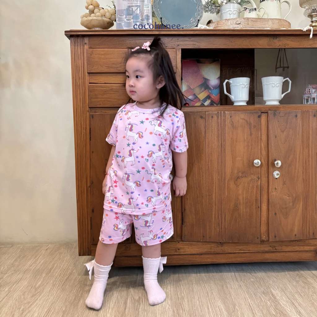 Unicorn World - Short Pajamas - Piyama Tidur Anak