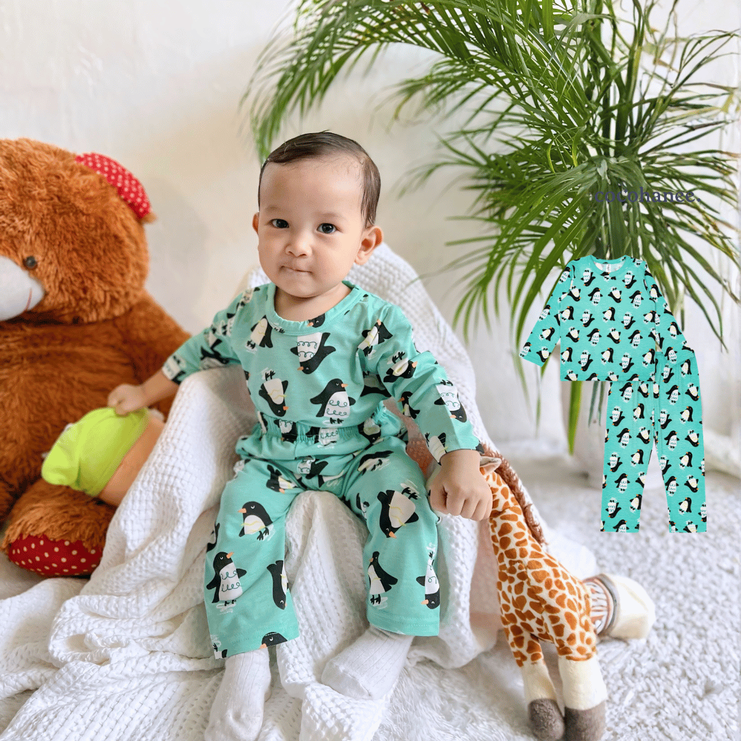 Cocohanee - Penguin Land Long Pajamas - Piyama Tidur Anak
