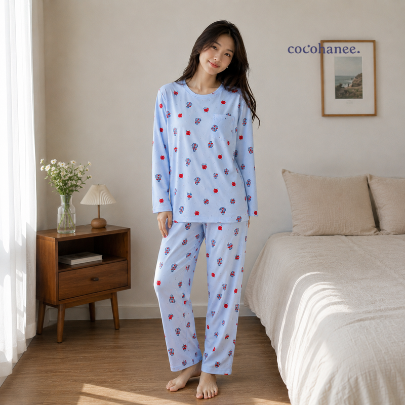 Cocohanee Local Market - Lune Long Pajamas Pomme Play
