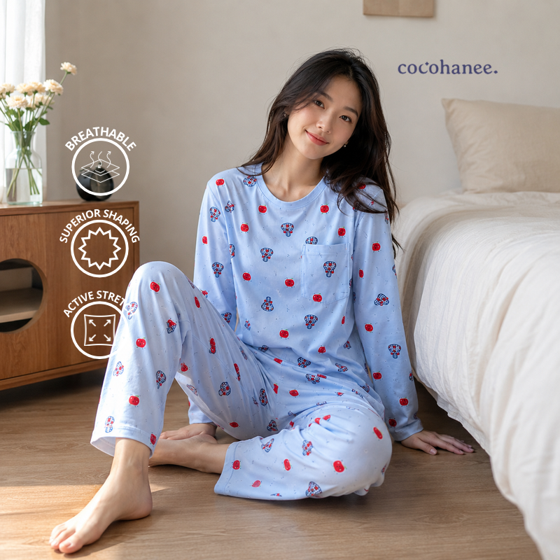 Cocohanee Local Market - Lune Long Pajamas Pomme Play