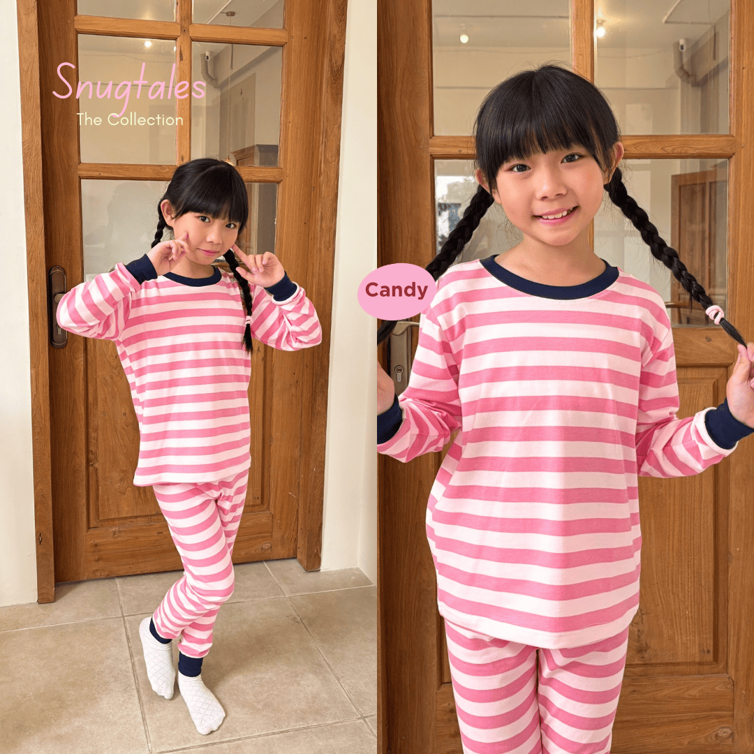 Stripe - Long Pajamas - Piyama Tidur Motif Salur Anak