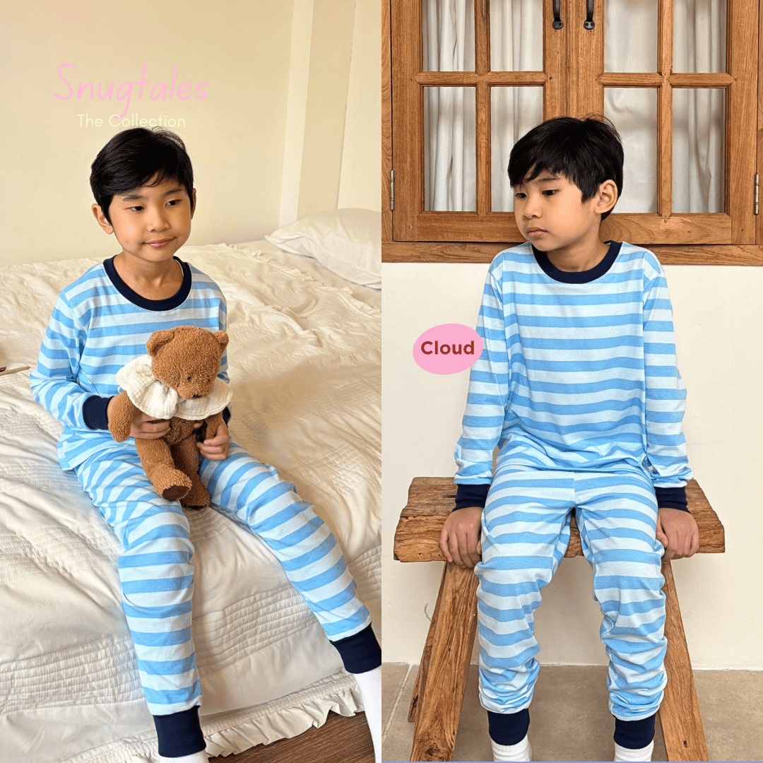 Stripe - Long Pajamas - Piyama Tidur Motif Salur Anak