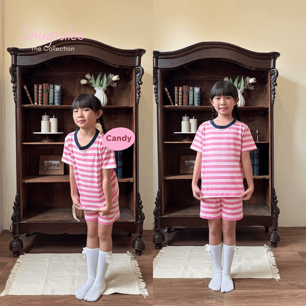 Stripe - Short Pajamas - Piyama Tidur Motif Salur Anak
